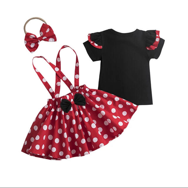 ミニー コスチューム コスプレ 子供服 フリル付き 90 ミニーちゃん