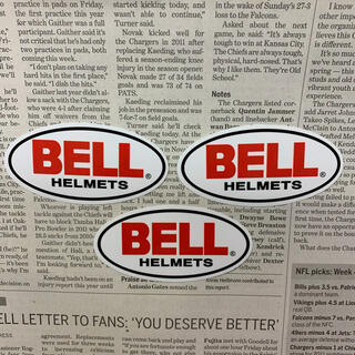 BELL HELMETS 　ベル　ヘルメット　ステッカー 3枚セット　デカール　(車外アクセサリ)