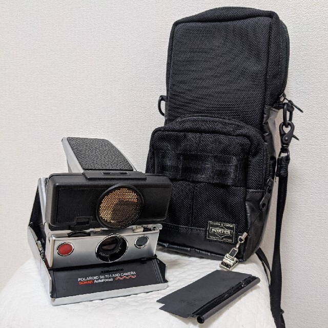 PORTER(ポーター)のSONAR ポラロイドカメラ sx-70 ポーター カメラバッグ付き スマホ/家電/カメラのカメラ(フィルムカメラ)の商品写真