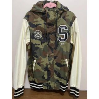 ステューシー stussy ナイロンジャケット フード ジップパーカー カモフラ