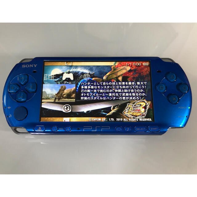 PSP-3000 バイブラントブルー - 携帯用ゲーム機本体