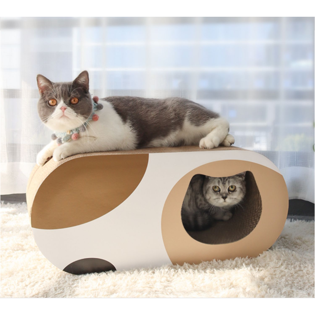 再入荷*-*パンプキンカラー　猫爪とぎ　トンネルversion