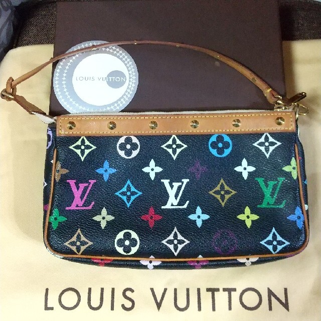 限定版 LOUIS VUITTON LOUISVUITTON マルチカラー黒 アクセソワール