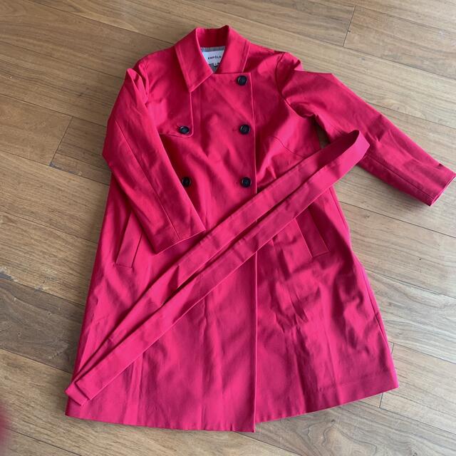 ENFOLD 赤とピンクの間のお色です　ベルト付きコート