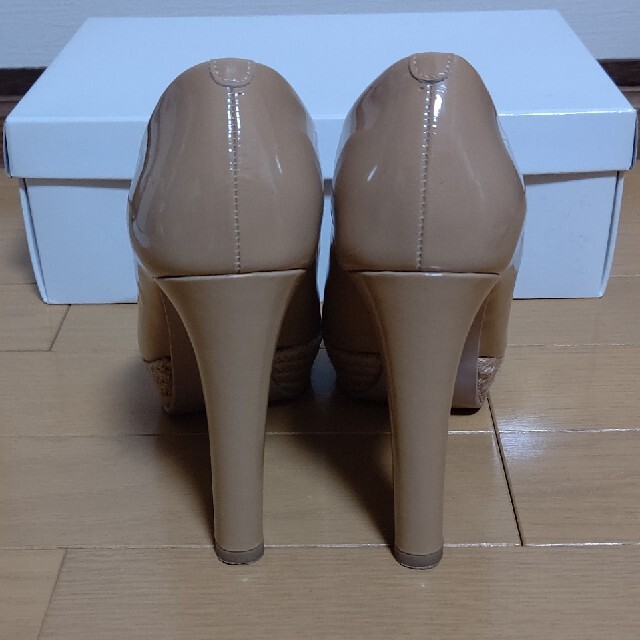 美品☆DIANA オープントゥパンプス 22cm