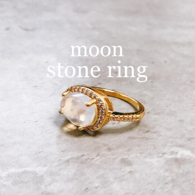 moon stone ring レディースのアクセサリー(リング(指輪))の商品写真