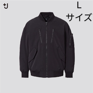 ユニクロ(UNIQLO)の【新品未使用】ユニクロ +J オーバーサイズブルゾン 黒 ブラック L(ブルゾン)