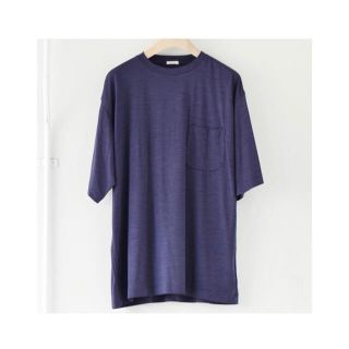 コモリ(COMOLI)のCOMOLI 21SS ウール天竺半袖クルーフレンチネイビーサイズ3 新品未使用(Tシャツ/カットソー(半袖/袖なし))