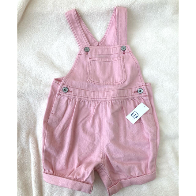 babyGAP(ベビーギャップ)の【新品・未使用】babyGAP    デニムサロペット　ピンク　size90 キッズ/ベビー/マタニティのベビー服(~85cm)(パンツ)の商品写真