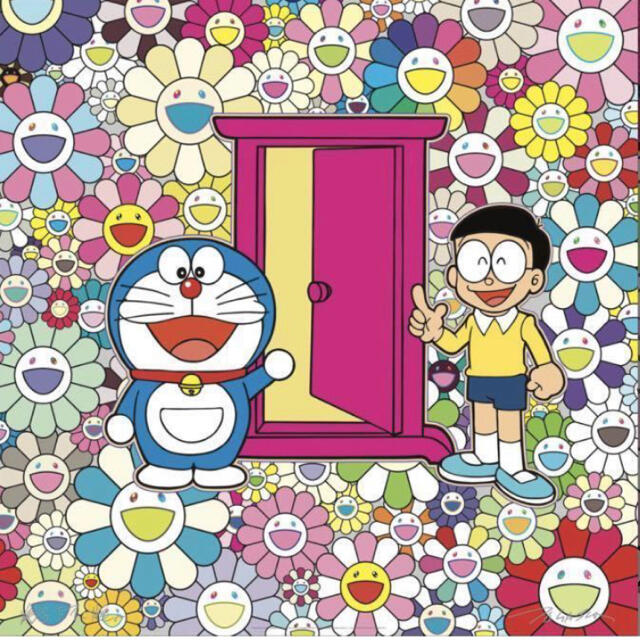 【初回限定】 村上隆 どこでもドア ドラえもんポスター 版画