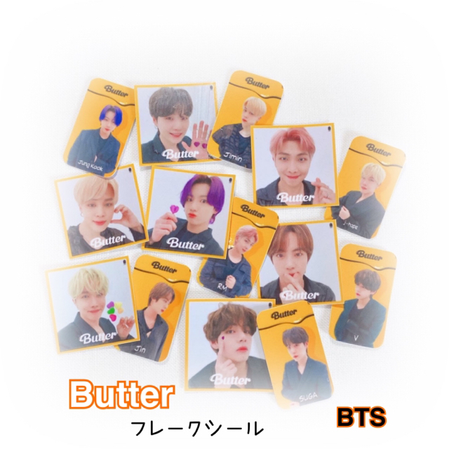 防弾少年団(BTS)(ボウダンショウネンダン)の【今だけセール】BTS キムテヒョン　フレークシール　【A】 ハンドメイドの文具/ステーショナリー(しおり/ステッカー)の商品写真