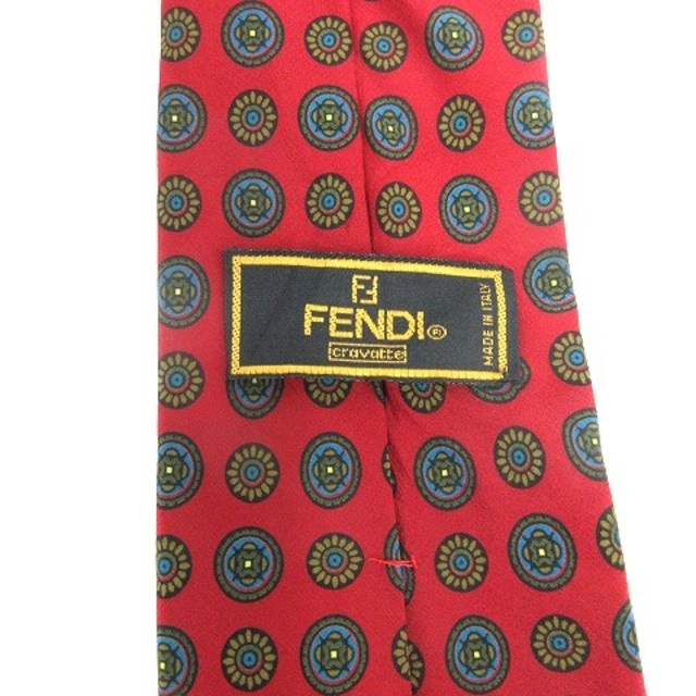 FENDI(フェンディ)のフェンディ FENDI ネクタイ レギュラータイ 総柄 シルク レッド 赤 メンズのファッション小物(ネクタイ)の商品写真