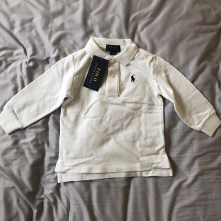 ポロラルフローレン(POLO RALPH LAUREN)の新品★ラルフローレン 長袖ポロシャツ 85 白　ホワイト(Tシャツ/カットソー)