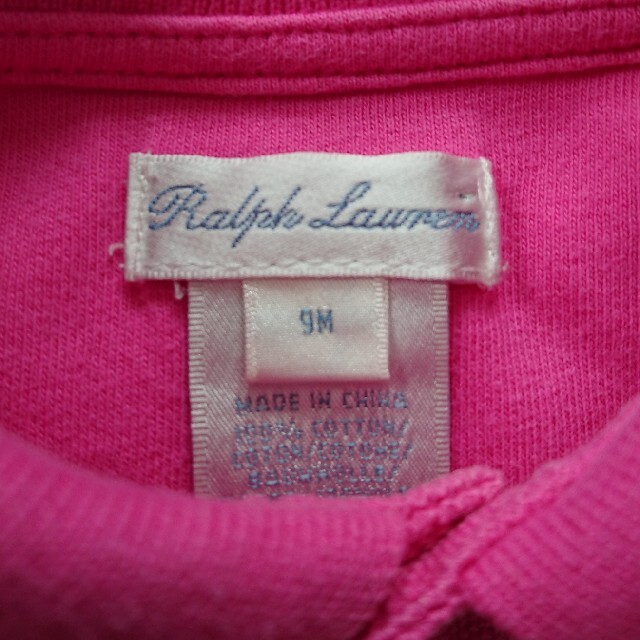 Ralph Lauren(ラルフローレン)のポロラルフローレン RALPH LAUREN ロンパースピンク 女の子 キッズ/ベビー/マタニティのベビー服(~85cm)(ロンパース)の商品写真