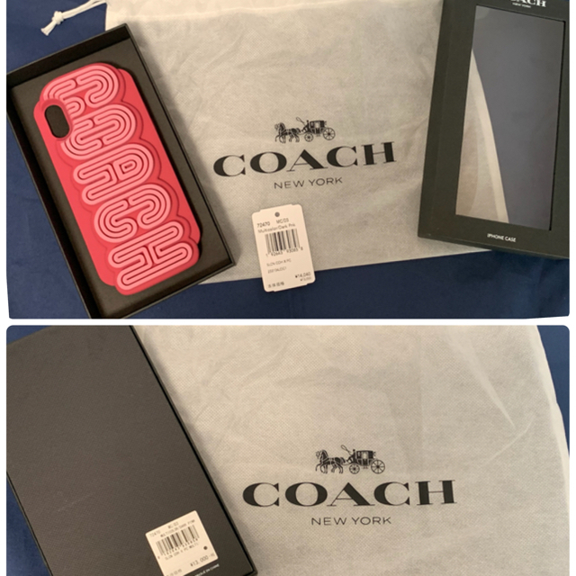 COACH(コーチ)の値下げ【新品】COACH iPhone X/XS ケース　ダークピンク スマホ/家電/カメラのスマホアクセサリー(iPhoneケース)の商品写真