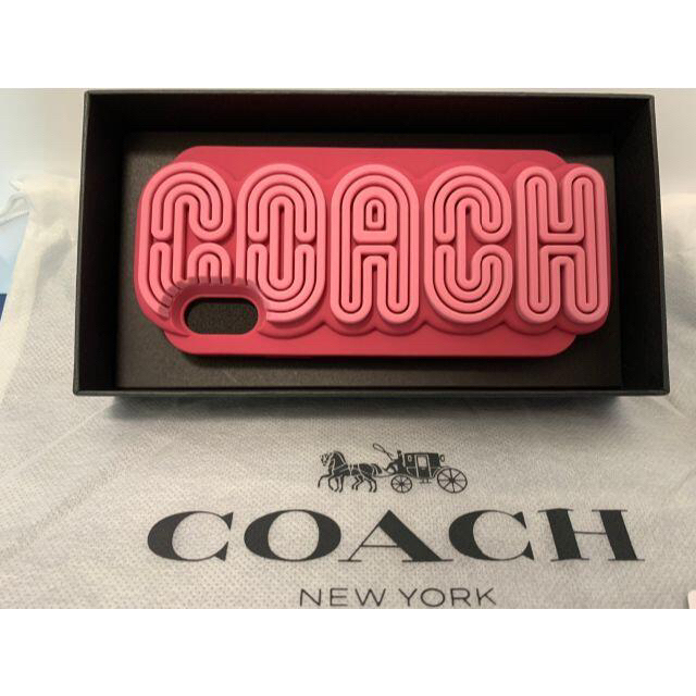 値下げ【新品】COACH iPhone X/XS ケース　ダークピンク