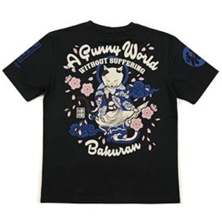 テッドマン(TEDMAN)の爆裂爛漫娘/雲中供養猫/Tｼｬﾂ/ﾌﾞﾗｯｸ/rmt-314/ｶﾐﾅﾘﾓｰﾀｰｽ(Tシャツ/カットソー(半袖/袖なし))