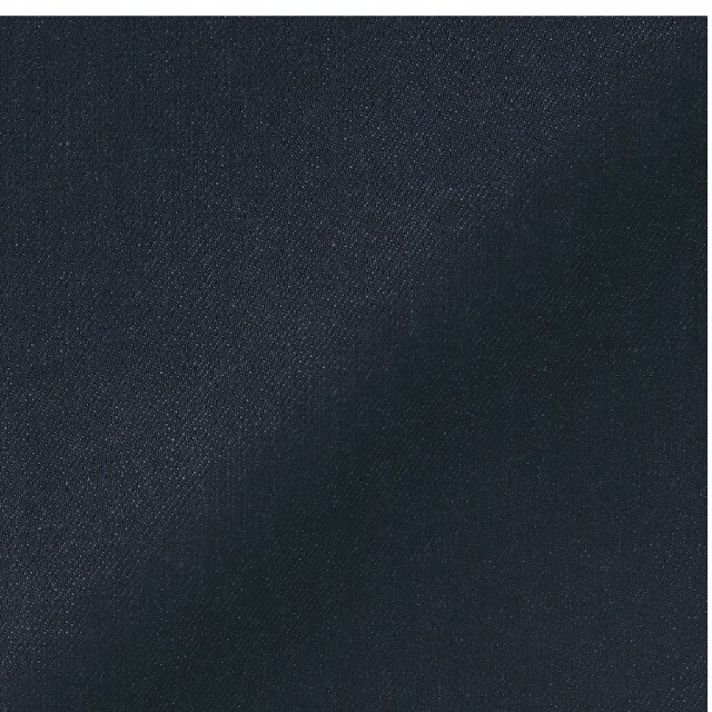MUJI (無印良品)(ムジルシリョウヒン)の無印良品 縦横ストレッチデニムタックワイドパンツ ダークネイビーL レディースのパンツ(デニム/ジーンズ)の商品写真