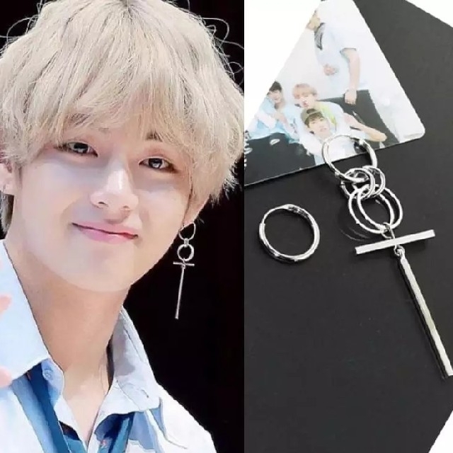 BTS　ピアス　メンズ　三個セット メンズのアクセサリー(ピアス(片耳用))の商品写真