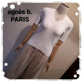 アニエスベー(agnes b.)のagnes b./アニエスベー　半袖カットソー/サマーニット綿100%【S～M】(カットソー(半袖/袖なし))