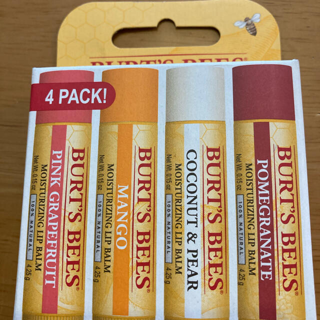 BURT'S BEES(バーツビーズ)のBURT'S BEES リップクリーム　4本セット コスメ/美容のスキンケア/基礎化粧品(リップケア/リップクリーム)の商品写真