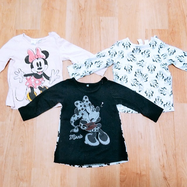 Disney(ディズニー)のミニー 薄手 長袖 ３着セット 90 キッズ/ベビー/マタニティのキッズ服女の子用(90cm~)(Tシャツ/カットソー)の商品写真