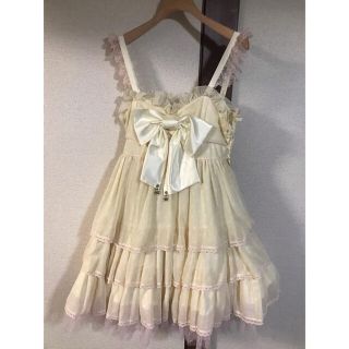 アンジェリックプリティー(Angelic Pretty)のミルキードットシフォンジャンパースカート(ひざ丈ワンピース)