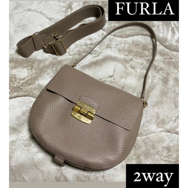 FURLA フルラ ショルダーバッグ ハンドバッグ 2way グレージュ