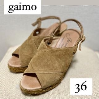 ガイモ(gaimo)のgaimo ガイモ エスパドリーユ サンダル ウエッジソール 36(サンダル)