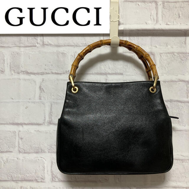 美品】GUCCI バンブー ハンドバッグ レザー ✓正規品-