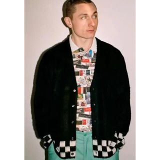 シュプリーム(Supreme)のsupreme brushed checkerboard cardigan S(カーディガン)