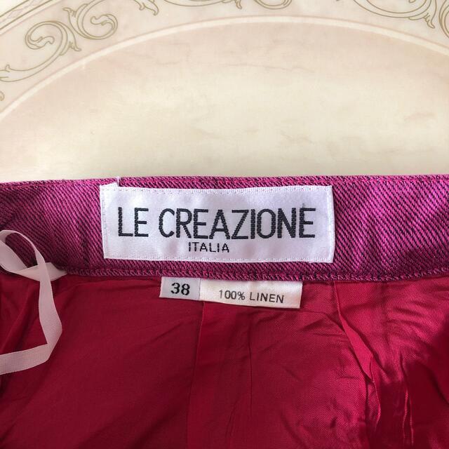 LE CREAZIONE  ITALIA  リネンスカート レディースのスカート(ひざ丈スカート)の商品写真