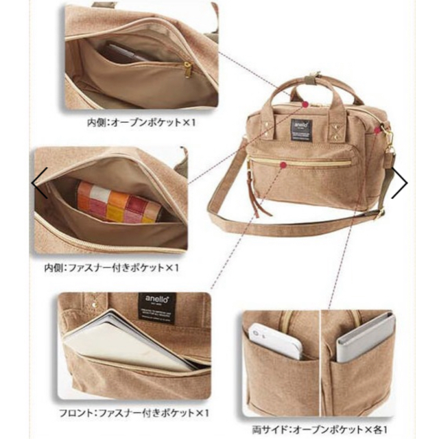 anello(アネロ)のanello バック　レッド レディースのバッグ(ショルダーバッグ)の商品写真