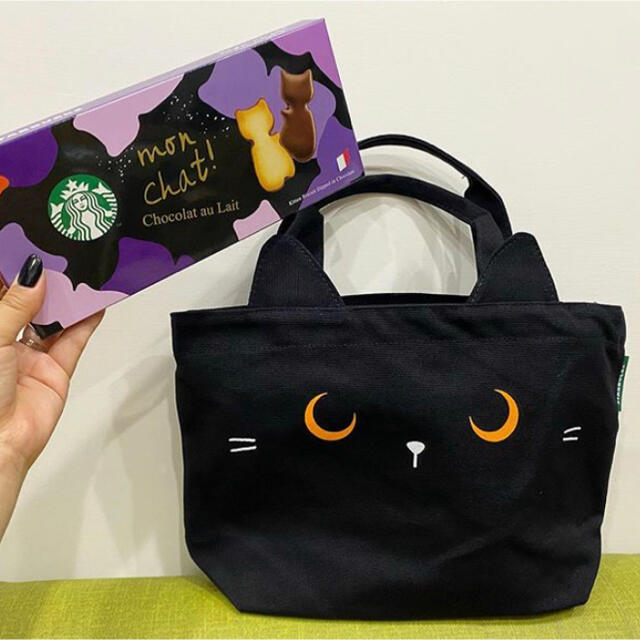 Starbucks Coffee(スターバックスコーヒー)の台湾 スターバックス 黒猫 黒ネゴ トートバッグ レディースのバッグ(トートバッグ)の商品写真