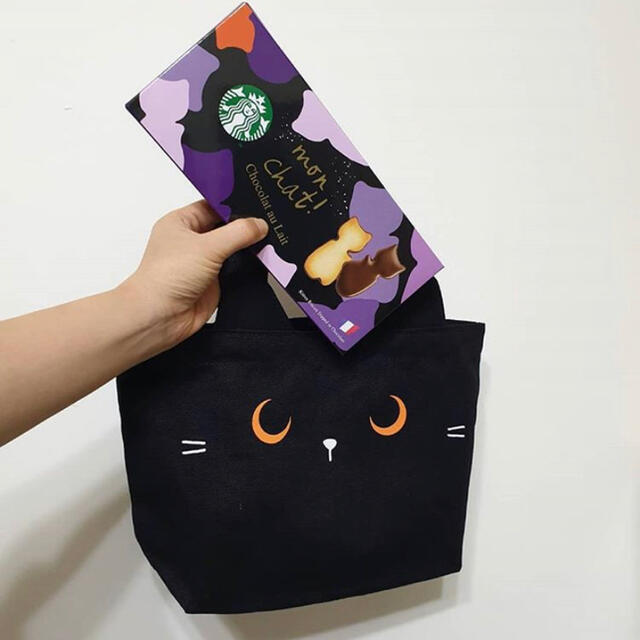 Starbucks Coffee(スターバックスコーヒー)の台湾 スターバックス 黒猫 黒ネゴ トートバッグ レディースのバッグ(トートバッグ)の商品写真