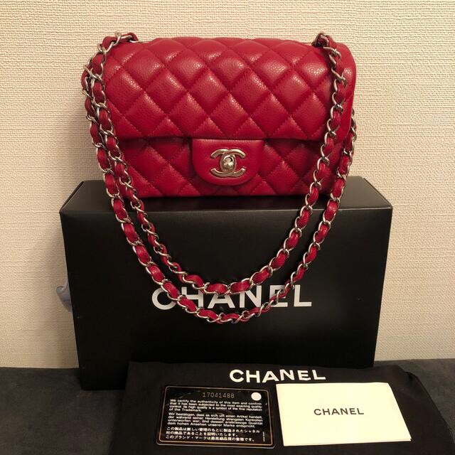 約19cm高さ稀少CHANEL❤️ミニマトラッセ❤️赤レッド