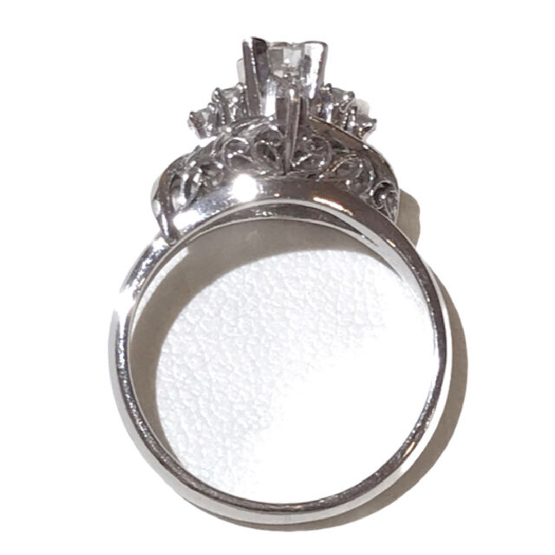 ☆Pt900 立爪台ダイヤ0.42ct付きリング9.5号☆ レディースのアクセサリー(リング(指輪))の商品写真