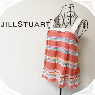 ジルスチュアート(JILLSTUART)のJasmine 様専用JILLSTUART☆ノースリーブ　オレンジ　チェック(タンクトップ)