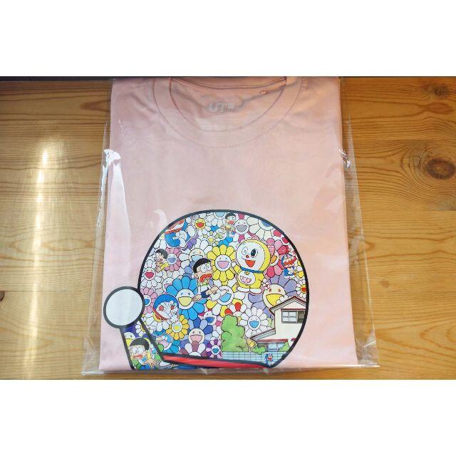 UNIQLO(ユニクロ)の【美品/Lサイズ】ユニクロ 村上隆 × ドラえもん Tシャツ ピンク メンズのトップス(Tシャツ/カットソー(半袖/袖なし))の商品写真