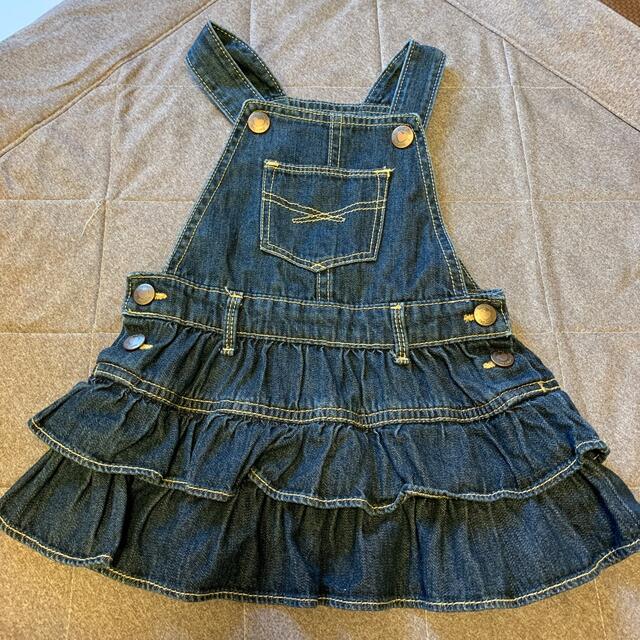 babyGAP(ベビーギャップ)のbabyGAP デニム ジャンパースカート 80 キッズ/ベビー/マタニティのベビー服(~85cm)(ワンピース)の商品写真