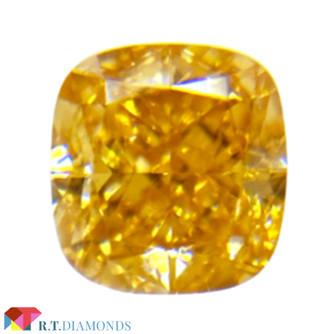 かわいい~!」 FANCY VIVID YELLOW ORANGE 0.55ct X その他