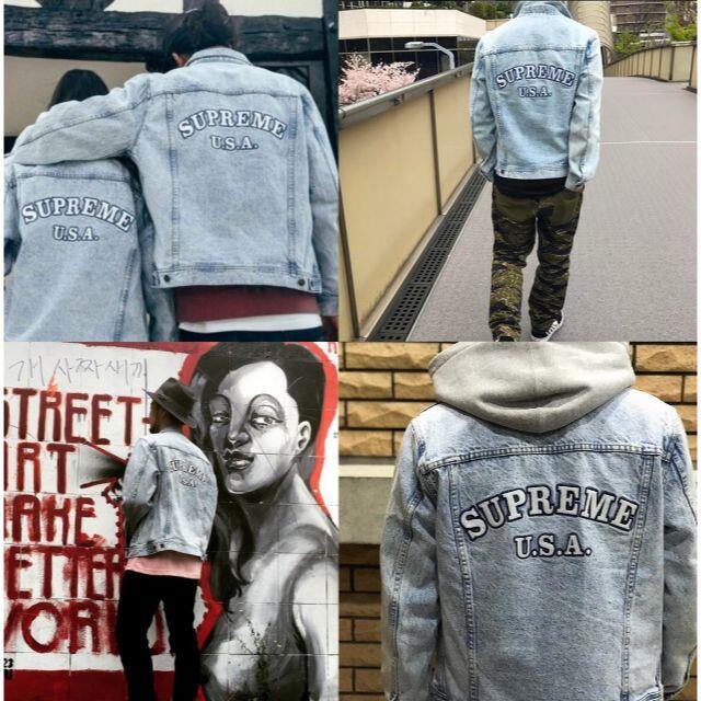 Supreme Supreme 16SS Denim Trucker Jacket 青 Sの通販 by Galahad's Supreme Supreme 16SS Denim Trucker Jacket 青 Sの通販 by Galahad's