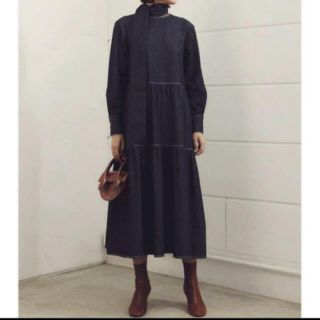 ルシェルブルー(LE CIEL BLEU)のDenim Tiered Dress(ロングワンピース/マキシワンピース)