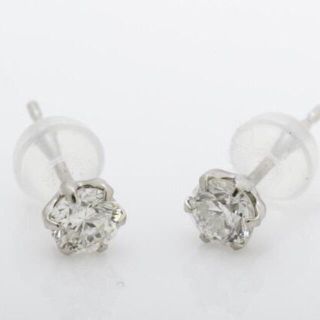 ★極美品★ダイヤモンドピアス Pt900 D0.198ct D0.207ct(ピアス)