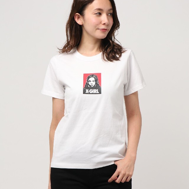 X-girl(エックスガール)の【格安❗即購入OK❗】x-girl フェイス ロゴ  Tシャツ レディースのトップス(Tシャツ(半袖/袖なし))の商品写真