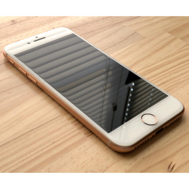 4【良品】iPhone8 SIMフリー 64GB ゴールド バッテリー100