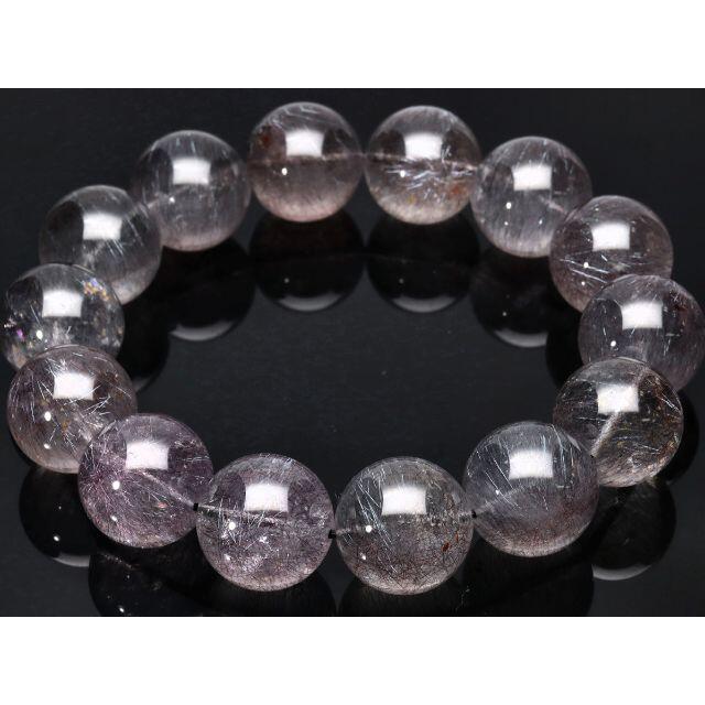 花火ブラックスーパーセブンブレスレット/約15mm/ad-01463の通販 by