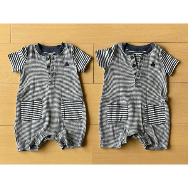 babyGAP(ベビーギャップ)の【じゅん様専用】ベビー服 ショートオール babyGAP 45 50  キッズ/ベビー/マタニティのベビー服(~85cm)(ロンパース)の商品写真