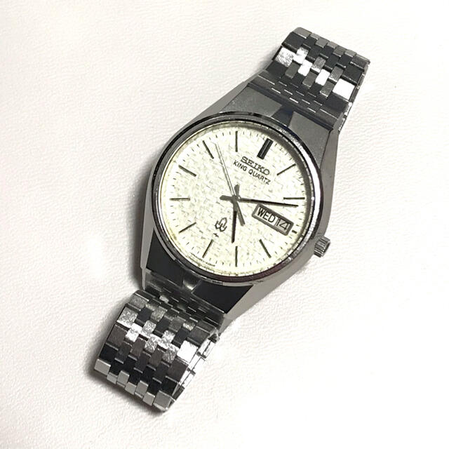 SEIKO セイコー キングクオーツ 希少モザイク文字盤ヴィンテージ腕時計