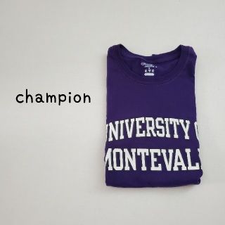 チャンピオン(Champion)のchampion チャンピオン　カレッジプリントTシャツ　パープル(Tシャツ/カットソー(半袖/袖なし))